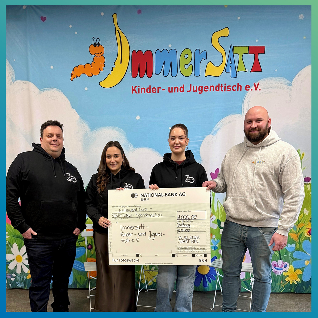 Spendenübergabe an die Organisation Immersatt 